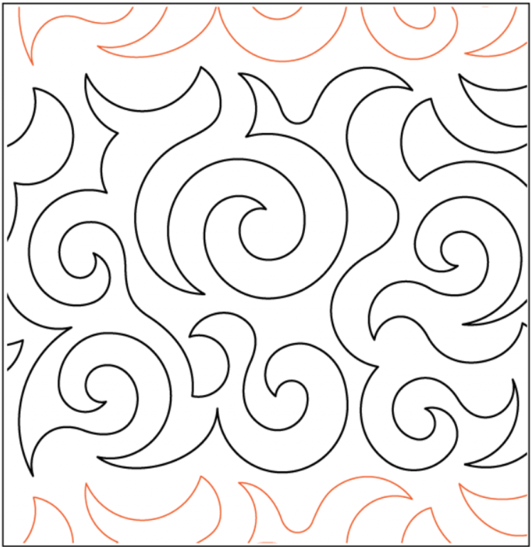 Debs Swirls edge to edge quilt pattern
