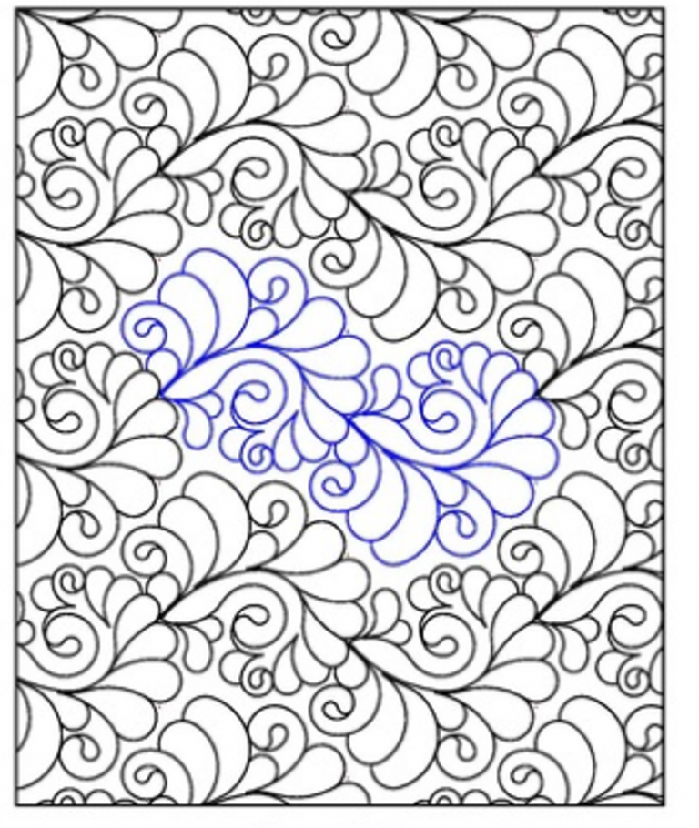 Feather Dream edge to edge quilt pattern