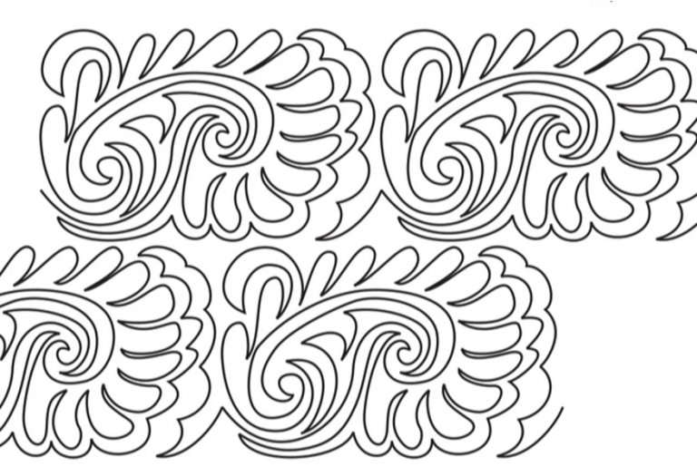 Paisley Study edge to edge quilt pattern