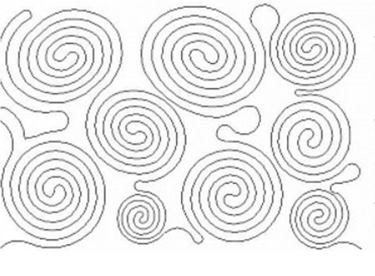 Straight Swirls edge to edge quilt pattern